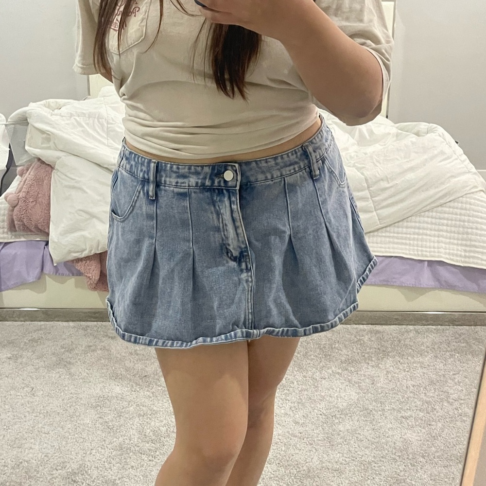 Denim Mini Skirt Size XL-0XL